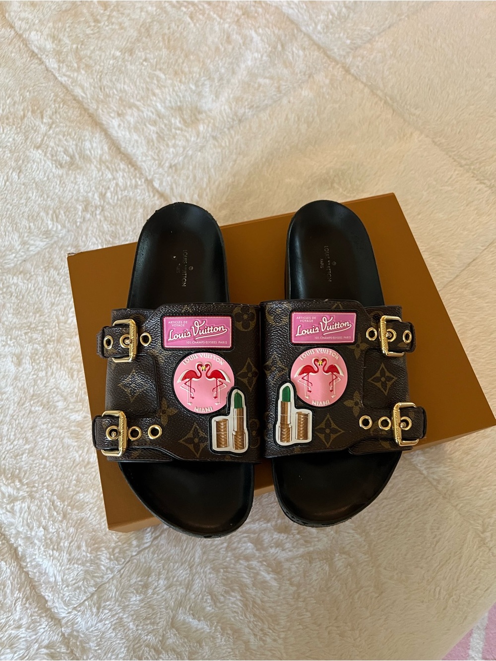 Authentic Louis Vuitton slides